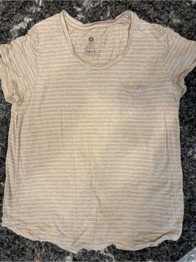 Oatmeal Striped Nursing T-Shirt
